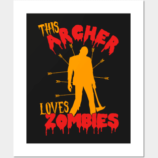 This Archer Loves Zombies - Archer Costume Halloween graphic Posters and Art